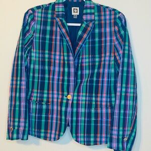 Anne Klein Multicolor Plaid Blazer - Size M-NWOT